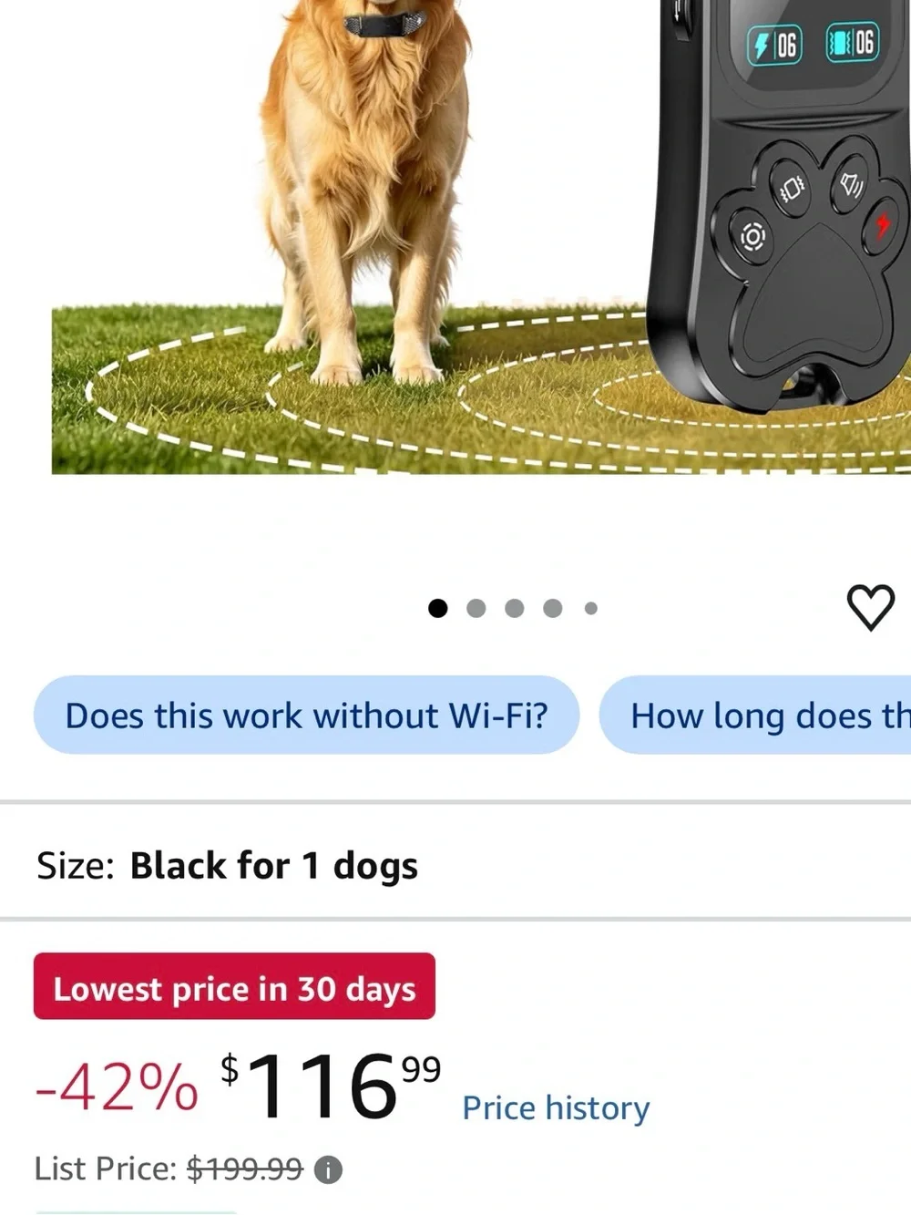 Wireless Dog Fence, Electric Dog Fence with 3 Warning Modes-Up to 3800ft Adjusta